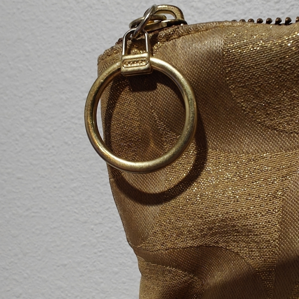 Vintage Y2K Coach Poppy Purse Tag Attached Tote Gold Signature Monogram Logo - Picture 7 of 16